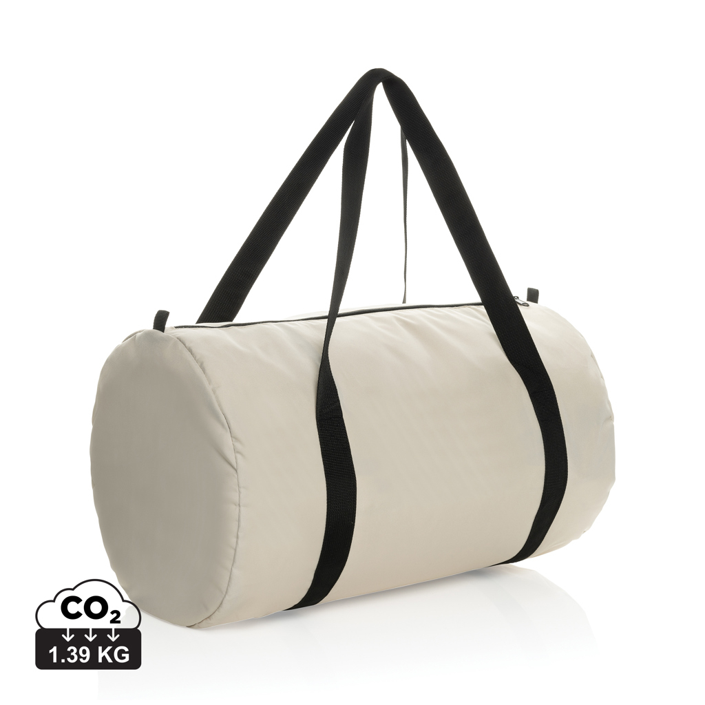 Sac de sport pliable promotionnel rPET Dillon Blanc cassé